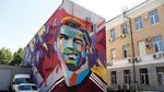 Adu Keren Mural Neymar, Messi, dan Ronaldo di Kazan
