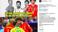Fellaini the last man standing. Begitu olokan untuk Cristiano Ronaldo, Lionel Messi, dan Neymar. (Foto: dok.Instagram)