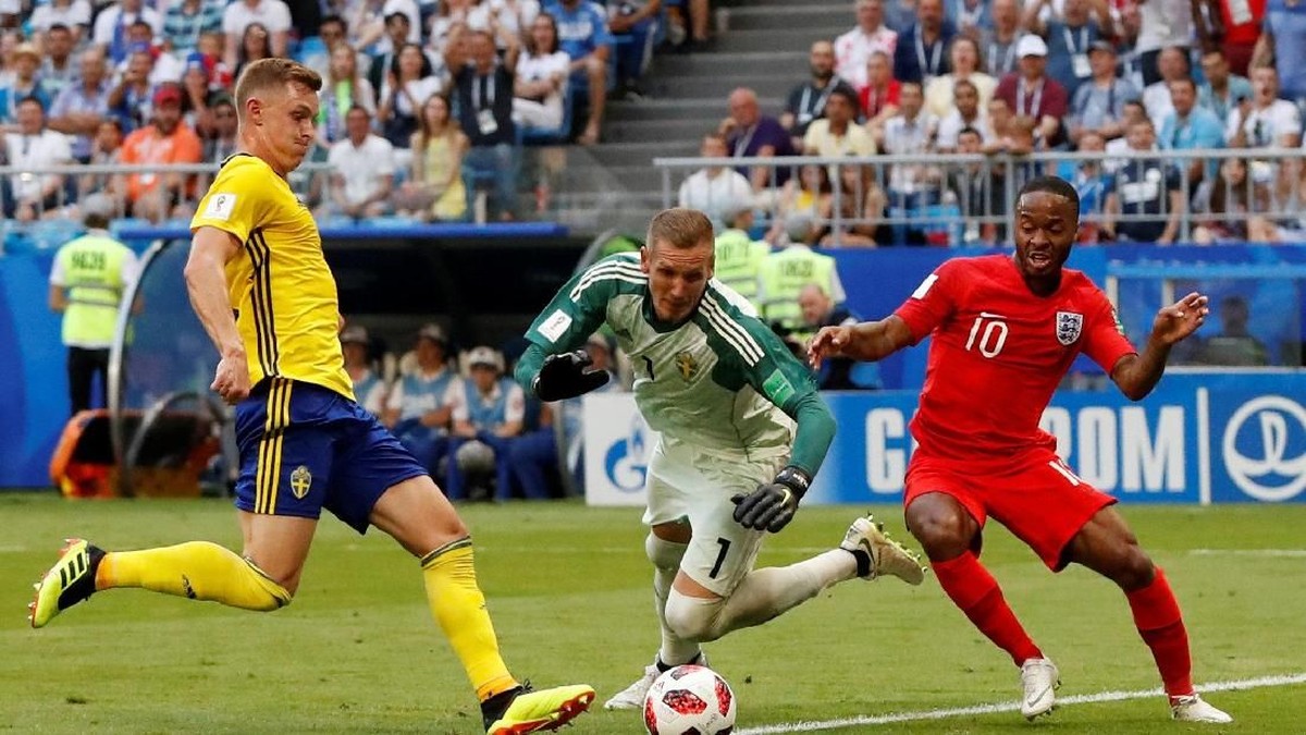 Hasil Pertandingan Piala Dunia 2018: Swedia vs Inggris Skor 0-2. (Foto: Reuters)
