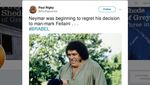 Ketidakberdayaan Neymar di Hadapan Fellaini dalam Gambar Lucu