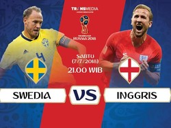 Live Report Piala Dunia 2018: Swedia vs Inggris