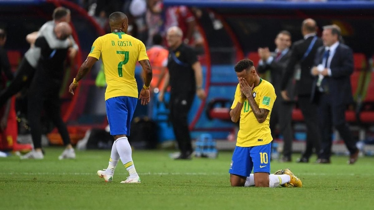 Brasil tersingkir dari Piala Dunia 2018 setelah kalah 1-2 dari Belgia (Foto: Laurence Griffiths/Getty Images)