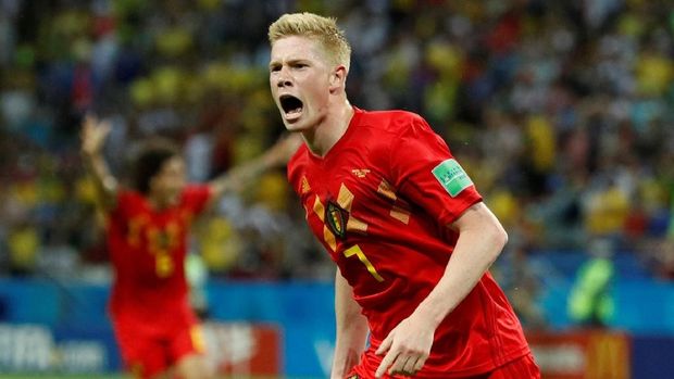 Kevin De Bruyne tidak bisa berbuat banyak saat menghadapi Prancis.