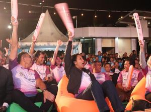 Sorakan Rini Saat Nobar Piala Dunia dengan Bos-bos BUMN