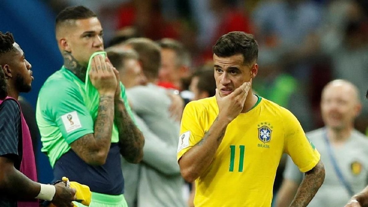 Philippe Coutinho menyatakan Brasil siap dihujani kritik setelah tersingkir dari Piala Dunia 2018 (Foto: John Sibley/Reuters)