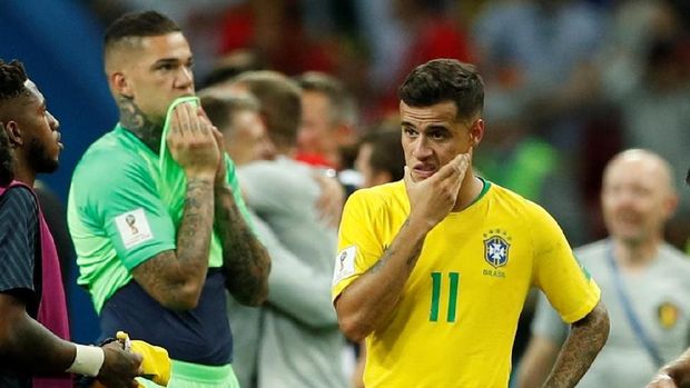 Langkah Brasil terhenti di perempatfinal Piala Dunia 2018