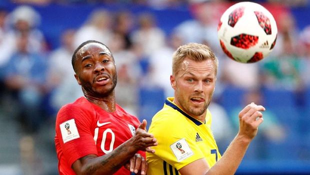 Timnas Inggris kesulitan menembus pertahanan Swedia di babak pertama.