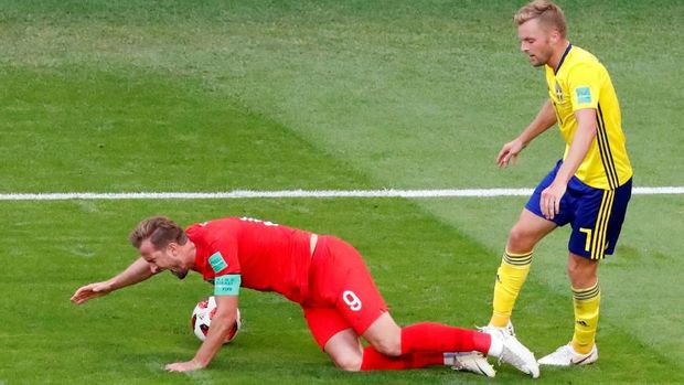 Harry Kane 'dimatikan' lini belakang Swedia dan hanya melepaskan satu tembakan.