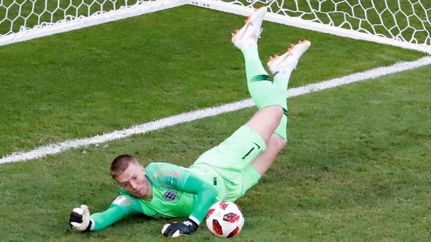 Jordan Pickford tampil gemilang dan menggagalkan sejumlah peluang Swedia.