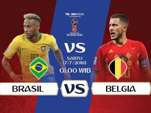 Live Report Piala Dunia 2018: Brasil vs Belgia