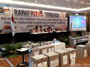 Rekapitulasi Suara Pilgub Jatim Final, Khofifah-Emil Unggul 7,11% Rekapitulasi Suara Pilgub Jatim Final, Khofifah-Emil Unggul 7,11%