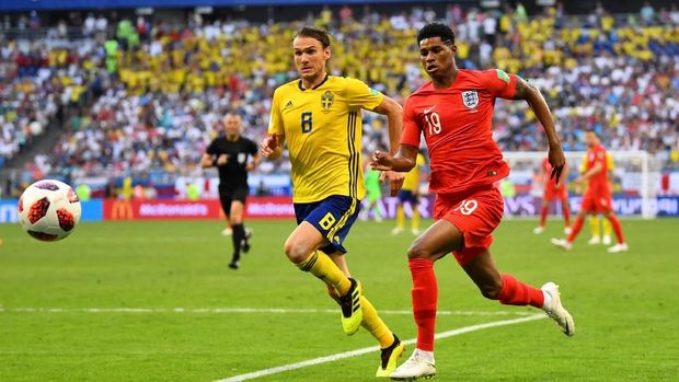 Marcus Rashford (kanan) mewakili generasi baru di timnas Inggris.