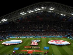 Laga di Fisht Stadium, Sochi, Minggu (8/7/2018) dinihari WIB, harus diakhiri dengan adu penalti karena skor berimbang 2-2 selama 120 menit. (Foto: Christian Hartmann/Reuters)