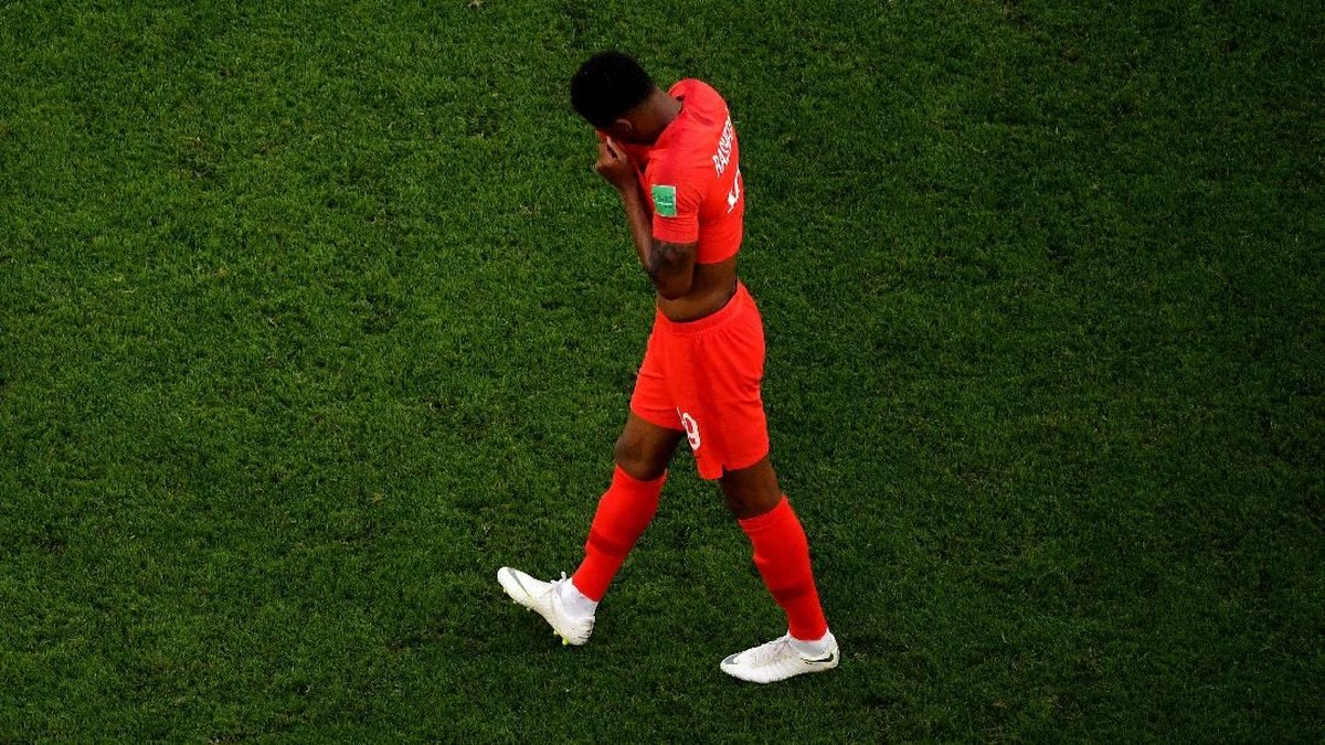 Marcus Rashford usai Inggris maju ke semifnal Piala Dunia 2018. (Foto: Dan Mullan/Getty Images)