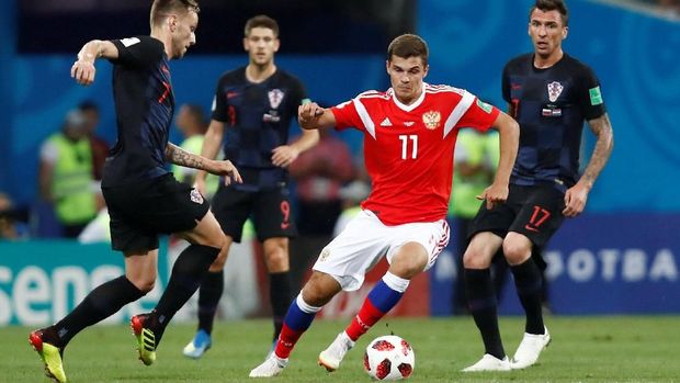LIVE: Rusia vs Kroasia di Perempat Final Piala Dunia 2018