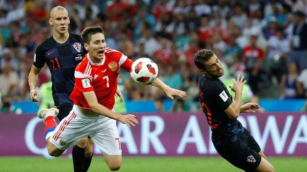 LIVE: Rusia vs Kroasia di Perempat Final Piala Dunia 2018