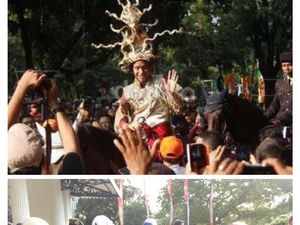 Foto: Beda Gaya Jokowi, Ahok, dan Anies Meriahkan Jakarnaval