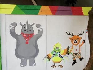 Mural Bertemakan Asian Games Hiasi Tembok di Kawasan Ancol
