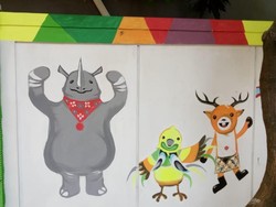 Mural Bertemakan Asian Games Hiasi Tembok di Kawasan Ancol
