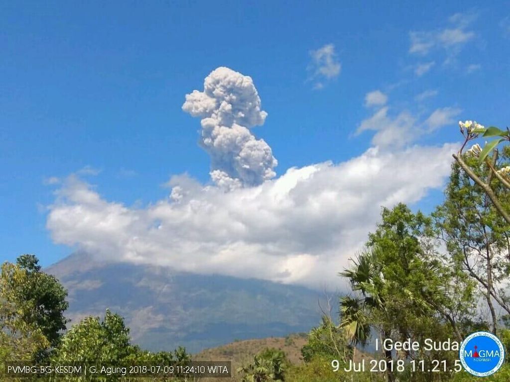 Gunung Agung Kembali Erupsi, Bandara Ngurah Rai Beroperasi Normal Gunung Agung Kembali Erupsi, Bandara Ngurah Rai Beroperasi Normal