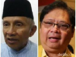 Airlangga Temui Amien Rais, Ajak Sukseskan Pemerintahan Jokowi