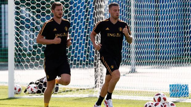 Jan Vertonghen dan Toby Alderweireld dua bek Tottenham andalan timnas Belgia.