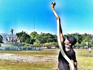 King Cobra yang Patuk Rizky di CFD Palangka Raya Panjangnya 3 Meter