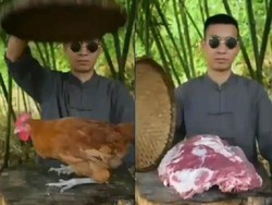 Viral! Ini Pria Asia God of Cooking yang Parodikan Video Masak Salt Bae