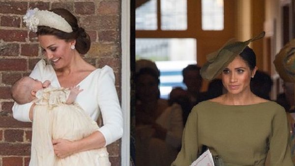 Perbandingan Gaya Kate Middleton-Meghan Markle di Pembaptisan Louis