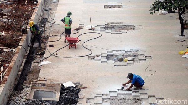 Jelang Asian Games, Pembangunan Trotoar Dikebut