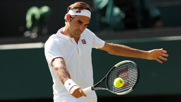 Roger Federer membuang keunggulan dua set melawan Kevin Anderson.