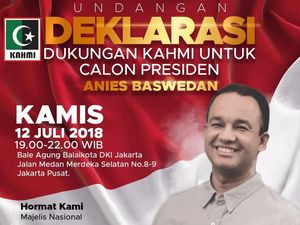Beredar Poster Deklarasi KAHMI Dukung Anies Nyapres, Ini Faktanya