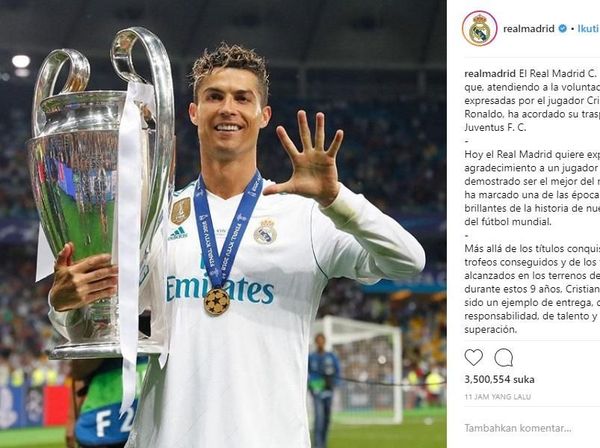 Penggawa Real Madrid Kompak Lepas Ronaldo