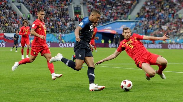 Kylian Mbappe sukses diredam permainannya oleh Belgia.