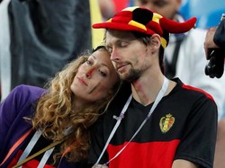Belgia kalah 1-0 dari Prancis dan gagal ke final. REUTERS/Toru Hanai.