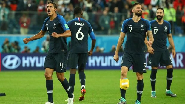 Timnas Prancis selalu menang di waktu normal di fase gugur Piala Dunia 2018.