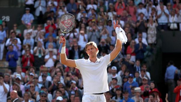 Kevin Anderson untuk kali pertama melangkah ke semifinal Wimbeldon.