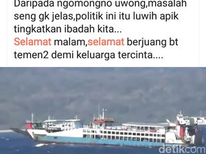 Kapal Terombang-ambing Diterjang Gelombang di Selat Bali jadi Viral