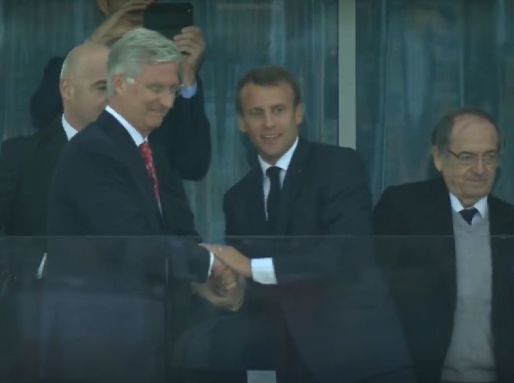 Prancis Cetak 1 Angka atas Belgia, Macron Tersenyum Lebar Prancis Cetak 1 Angka atas Belgia, Macron Tersenyum Lebar