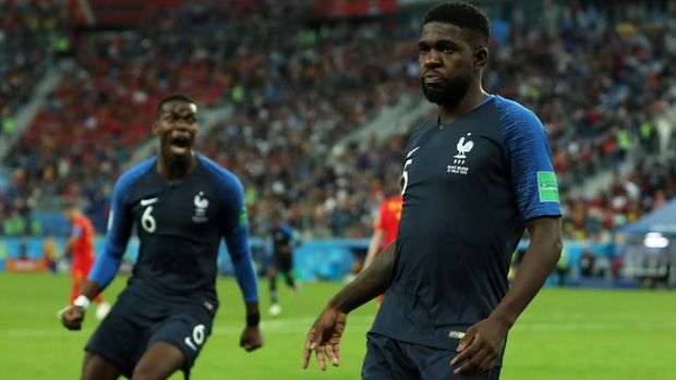 Samuel Umtiti membawa Prancis lolos ke final Piala Dunia 2018.