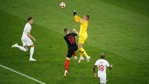 Kroasia hanya satu kali menguasai bola di dalam kotak penalti Inggris.