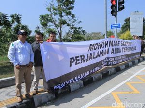 Massa Sub Kontraktor PT Wika Demo Tagih Pembayaran Proyek Tol Soroja