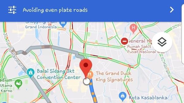 Google Maps Bakal Cari Jalur Aman saat Ganjil Genap
