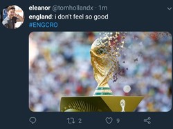 Trofi Jules Rimet pun sirna di benak fans Inggris yang sebelumnya yakin betul bakal mendapatkannya. (Foto: Twitter @timholladdx)