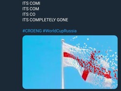 Inggris pun sirna, lenyap dari Piala Dunia 2018 usai didepak Kroasia. (Foto: Twitter @_EvilSinner)