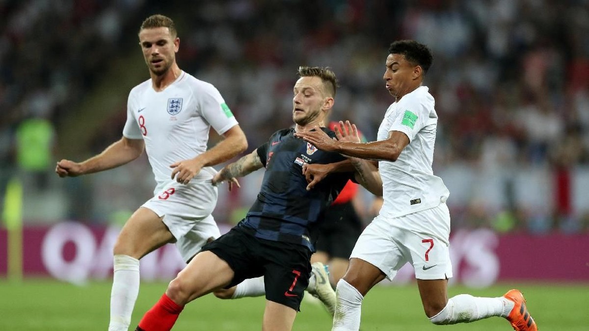 Kroasia vs Inggris lanjut ke babak tambahan setelah skor 1-1 bertahan hingga 90 menit. (Foto: Carl Recine/Reuters)