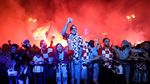 Meriahnya Suporter Merayakan Kemenangan Kroasia