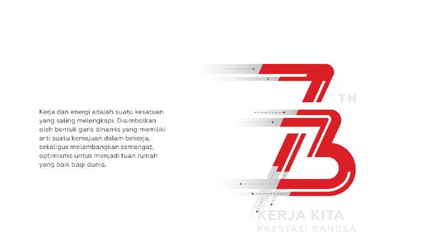 Logo HUT ke-73 RI.
