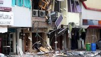 Penampakan Ruko di Kebayoran Baru yang Hancur Akibat Ledakan