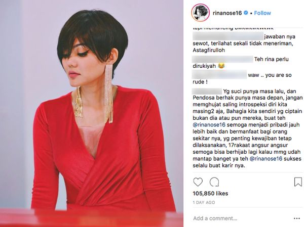 Pro-Kontra Penampilan Rina Nose di Mata Netizen